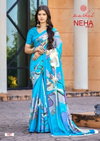 Neha Vol 7 By Kashvi Dull Moss Wholesale Digital Printed Saree Suppliers In Mumbai